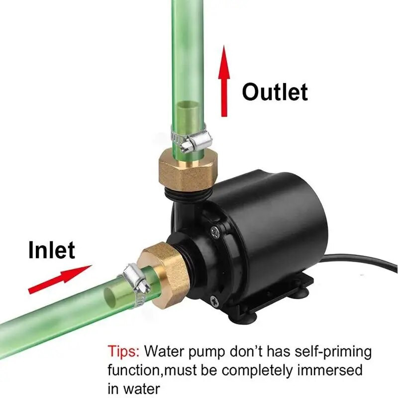 Suure võimsusega kalapaak akvaariumi pump Filter Vesijahutusega purskkaev tsirkulatsioonipumba paak 800L/H 5m DC12V arvuti jahutussüsteemid
