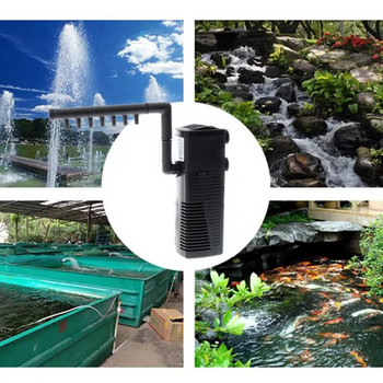 3In1 Ενυδρείο Fish Tank Water Pump Εσωτερικός καθαριστής φίλτρου κύματος οξυγόνου