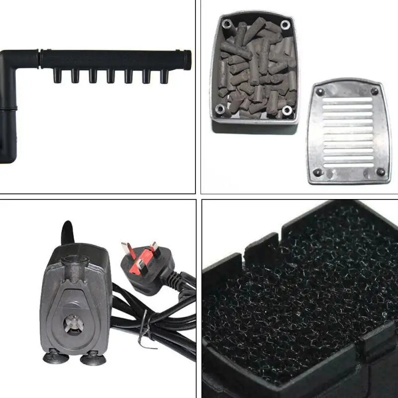 3in1 akvaariumi kalapaagi veepumba sisemine puhasti filter hapnikulaine pistik