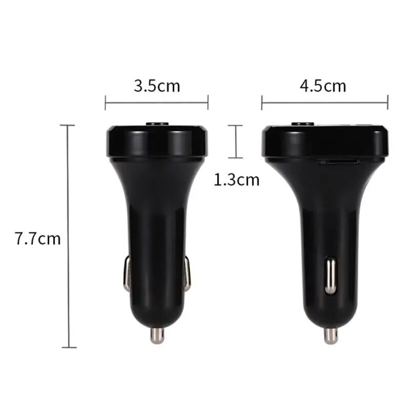 Bt 5.0 Bluetooth automašīnas komplekts Brīvroku FM raidītājs 3.1A Dual USB automašīnas lādētājs Mobilais tālrunis Ātrās uzlādes MP3 atskaņotājs Auto U disks/TF