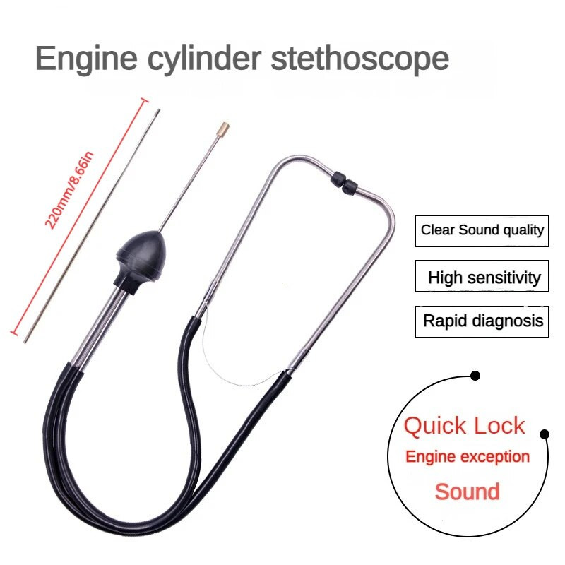 1 gab. Automašīnas cilindru stetoskops, mehānika Stetoskops automašīnas dzinēja bloka diagnostikas automobiļu dzinēja dzirdes rīks automašīnas noteikšanai