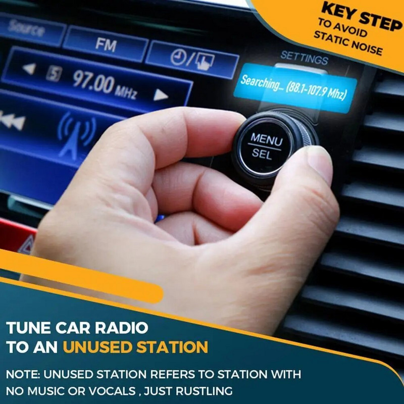 2024 Bluetooth 5.3 FM odašiljač za automobil, [Jači zvuk s dubljim basom s dva mikrofona], 48 W PD&QC3.0 Bluetooth adapter za auto punjač