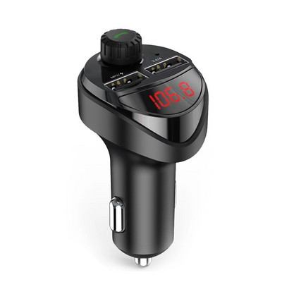 Automašīnas bezvadu FM raidītājs Auto audio MP3 atskaņotājs ar Bluetooth saderīgs 4.2 Ātrās uzlādes audio MP3 atskaņotājs mūzikas brīvroku automašīnas komplekts