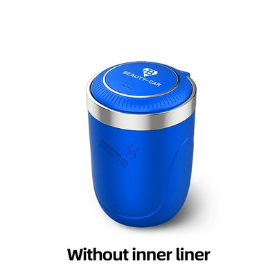 Automašīnas cigarešu pelnu trauka krūze ar vāku ar LED gaismu pārnēsājamu noņemamu transportlīdzekļa pelnu trauka turētāju cigarešu pelnu trauka iekšējās daļas