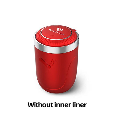 Automašīnas cigarešu pelnu trauka krūze ar vāku ar LED gaismu pārnēsājamu noņemamu transportlīdzekļa pelnu trauka turētāju cigarešu pelnu trauka iekšējās daļas