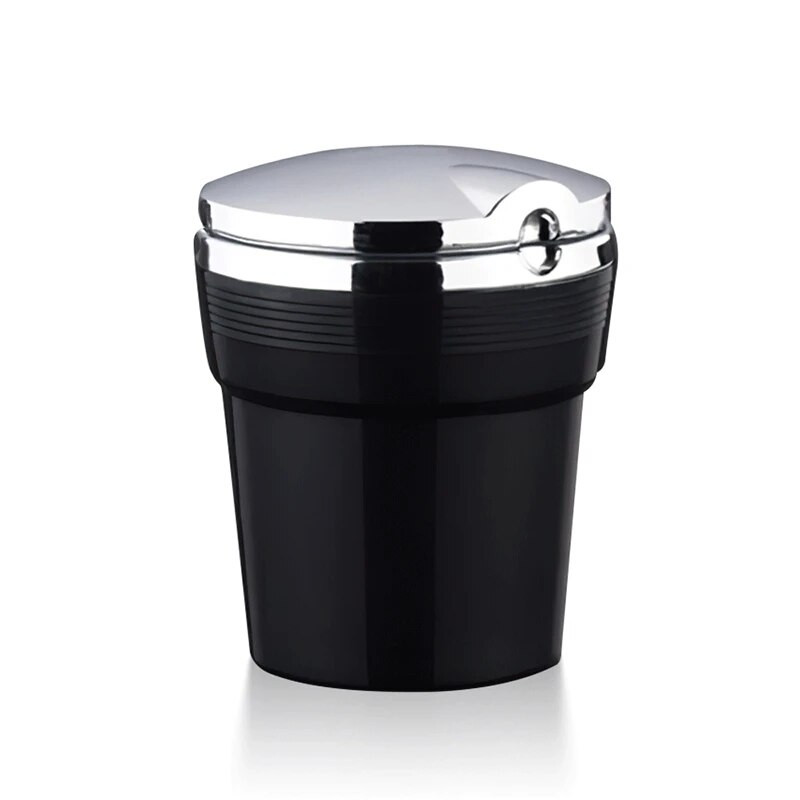 Universāls automašīnas pelnu trauks ar LED gaismām ar vāku Radoša personība, pārklāta automašīna Automašīnas iekšpuse Daudzfunkciju auto piederumi Jauns