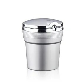 Autós hamutartó autós szemetes doboz Led lámpával, borítással Kreatív személyiség fedett autó az autó belsejében Többfunkciós autó kellék