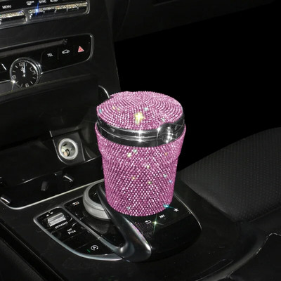 Auto pelnu trauks Automašīnas pārnēsājama bezdūmu cigarete Bling ar LED gaismas indikatoru Automašīnas aksesuāri sievietēm재떨이