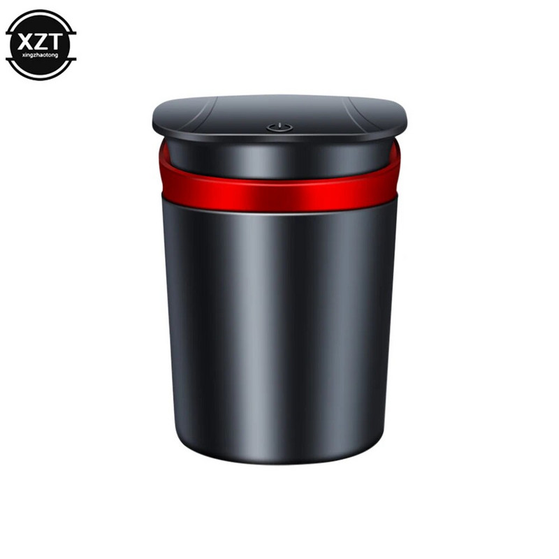 Automašīnas pelnu trauks pārnēsājams automātisks daudzfunkcionāls vienas pogas atvērts vāks. Pelnu trauks LED dūmu automašīnas pelnu trauks cigarešu pelnu turētājs