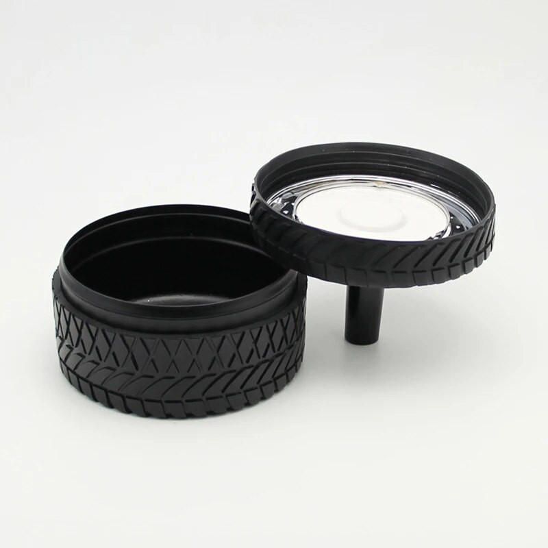 Automašīnas radošā riepu rumbas rotācijas stils moderns pelnu trauks sakausējums apaļš bezdūmu presē uz augšu pelnu trauks