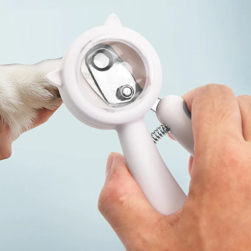 Mājdzīvnieku nagu šķēru komplekts Profesionāls mājdzīvnieku nagu griezējs nerūsējošā tērauda suņu kaķu nagu griezējs ar vāku Ērti suņu aksesuāri