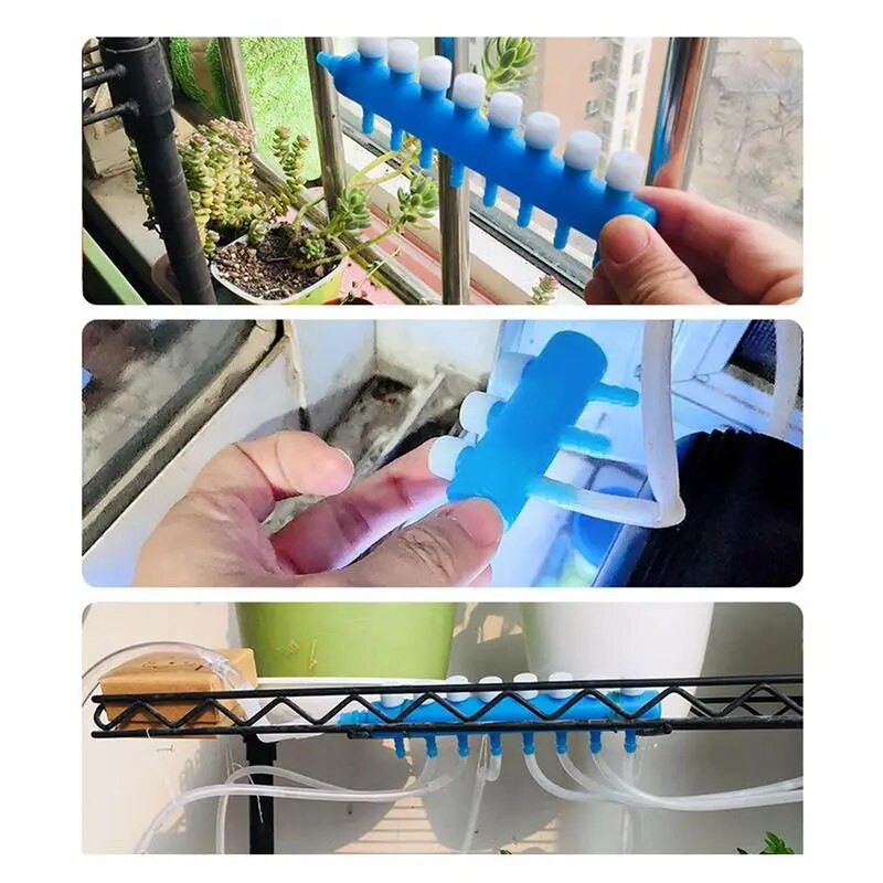 Zivju tvertnes gaisa sūkņa sadalītāja vārsta akvārija gaisa plūsmas vadības sviras vārsta sadalītāja sadalītāja gaisa līnijas caurules savienotāju piederumi