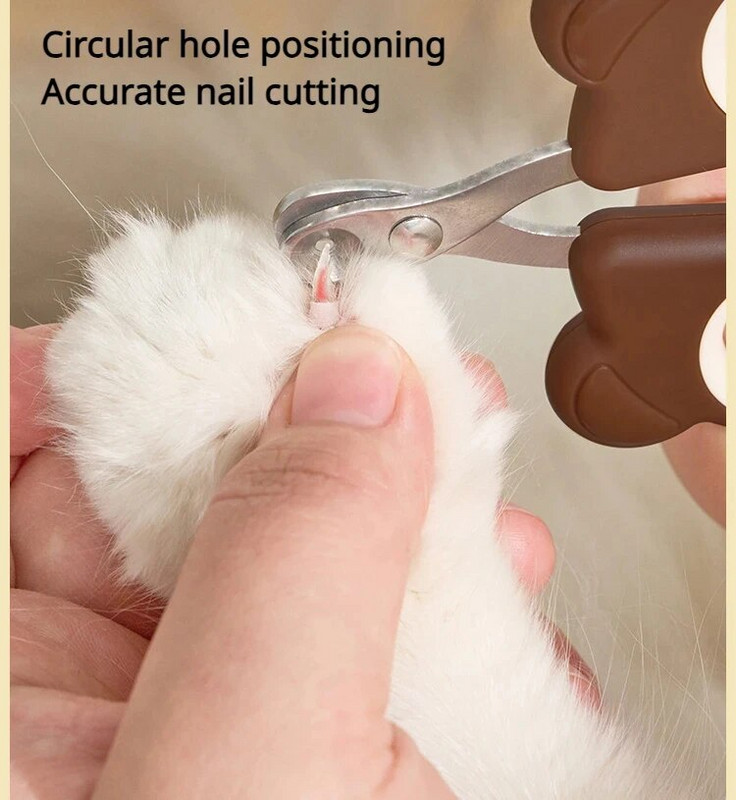 Kačių šunų nagų kirpimo mašinėlės Apvalios skylės padėties nustatymo žirklės pradedantiesiems profesionalūs nagų kirpimo įrankiai Naminių kačiukų valymo reikmenys
