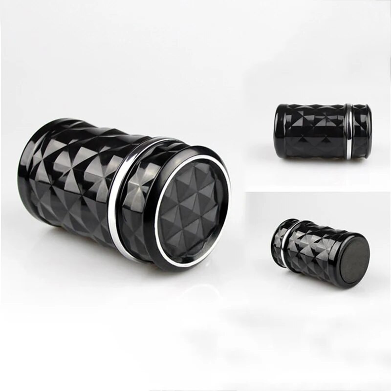 Univerzalna pepeljara za automobil s LED svjetlom Prijenosna pepeljara Aluminijska čaša Automatska pepeljara Plamen Auto Kutija za držač cilindra za cigarete