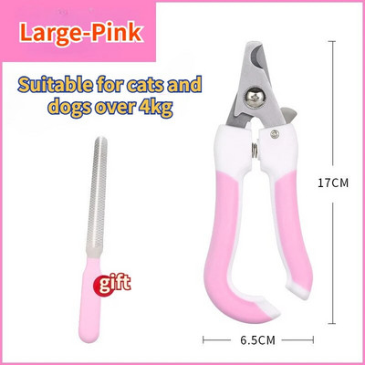 Νυχοκόπτη κατοικίδιων ζώων με νυχοκόπτη μεγάλου μεγέθους για σκύλους Νυχοκόπτη πολυλειτουργικό ψαλίδι περιποίησης από ανοξείδωτο ατσάλι