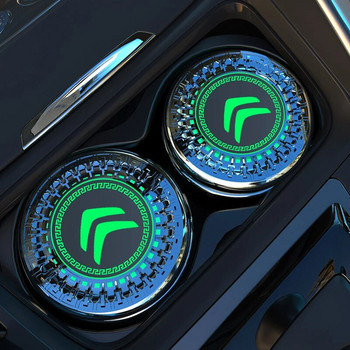 Εσωτερικό αυτοκινήτου Φορητή Φωτεινή μεταλλική επένδυση Τασάκι ποτηροθήκη για Citroen Celysee C6 C3 C5 C1 C2 C4 Aircross Picasso Cactus