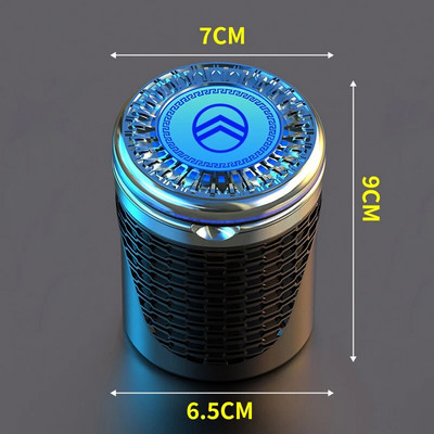 Εσωτερικό αυτοκινήτου Φορητή Φωτεινή μεταλλική επένδυση Τασάκι ποτηροθήκη για Citroen Celysee C6 C3 C5 C1 C2 C4 Aircross Picasso Cactus