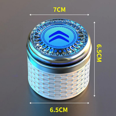 Εσωτερικό αυτοκινήτου Φορητή Φωτεινή μεταλλική επένδυση Τασάκι ποτηροθήκη για Citroen Celysee C6 C3 C5 C1 C2 C4 Aircross Picasso Cactus