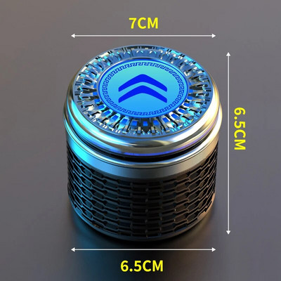 Εσωτερικό αυτοκινήτου Φορητή Φωτεινή μεταλλική επένδυση Τασάκι ποτηροθήκη για Citroen Celysee C6 C3 C5 C1 C2 C4 Aircross Picasso Cactus