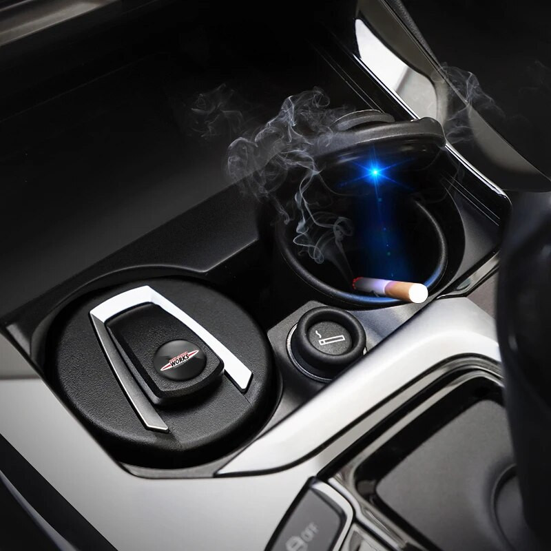 Τασάκι αυτοκινήτου τσιγάρου Φωτιστικό LED Φορητό Αποσπώμενο για MINI WORKS Cooper One JCW Countryman Clubman Cabrio Paceman Clubvan