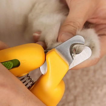 Ελαφρύ LED Νυχοκόπτη για σκύλους γάτας Επαγγελματικό κουρευτικό για νύχια για κατοικίδια με κλειδαριά ασφαλείας Puppy Kitten Animals Care Grooming Tool Kit