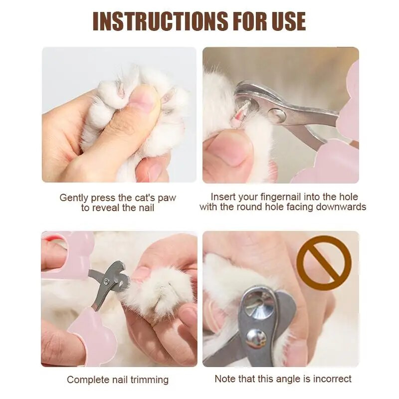 Kaķu nagu grieznes nagu grieznes mājdzīvniekiem Pārnēsājamiem dzīvniekiem kopšanas rīks ar apaļu caurumu dizainu suņa kaķa putna truša nagiem