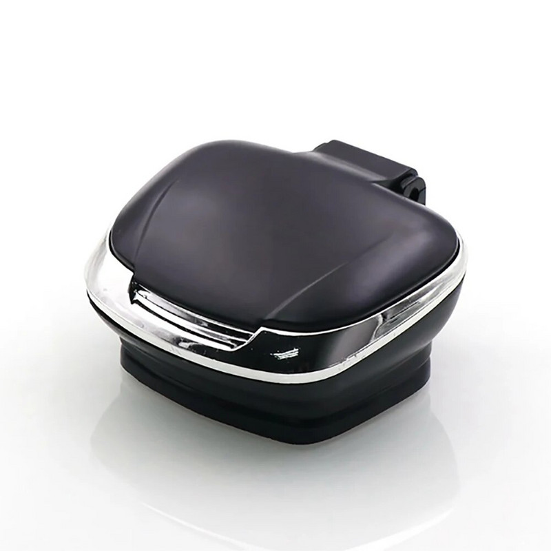 1db hordozható autós teherautó LED-es cigarettafüst autós hamutartó szivargyújtó kék LED lámpa füstmentes hamutartó cigarettatartó