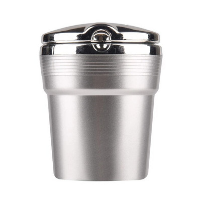 Auto tuhaalus auto prügikast koos kaanega LED-tulega Loominguline isikupära kaetud auto auto sees Multifunktsionaalne autovarustus