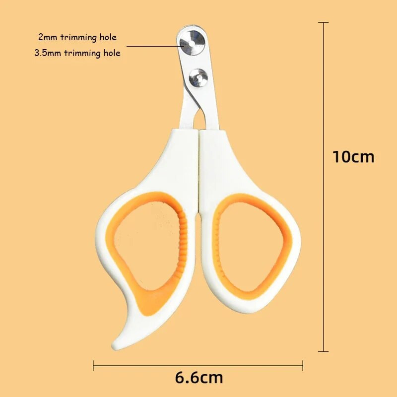 Profesionāls kopšanas rīks ar apļveida izgrieztu caurumu mājdzīvniekiem, nagu griezēji un trimeri, šķēres maziem suņiem un kaķiem