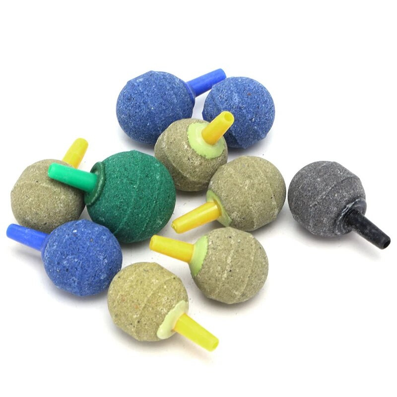 10 vnt / rinkinys akvariumo tvenkinio cilindro burbulinis oro akmuo žuvų bako vėdinimo aeratoriaus difuzorius