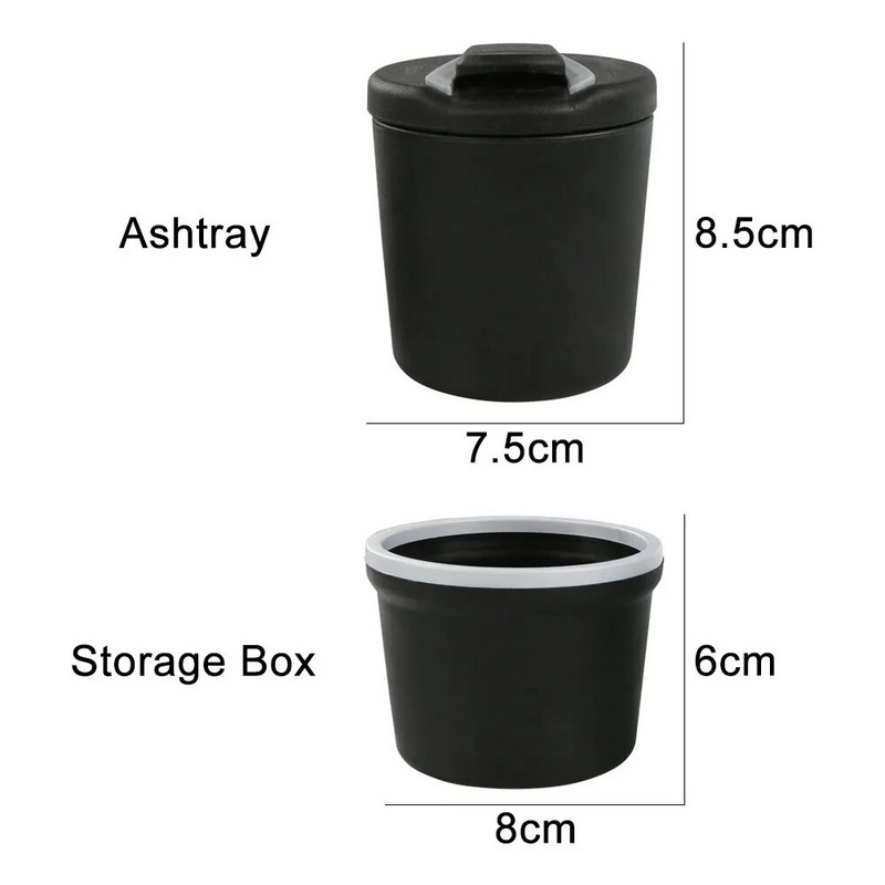 Paredzēts Honda Civic Type R Type S automašīnu pelnu traukam cigarešu pelnu traukam pelnu trauka turētājam pārnēsājamiem LED dūmu auto salona piederumiem