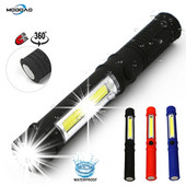 6000 liumenų COB LED darbinis žibintuvėlis, magnetinis pagrindas ir spaustukas, daugiafunkcinis kišeninis rašiklio apšvietimas, apžiūros darbo žibintas automobilio remonto įrankis