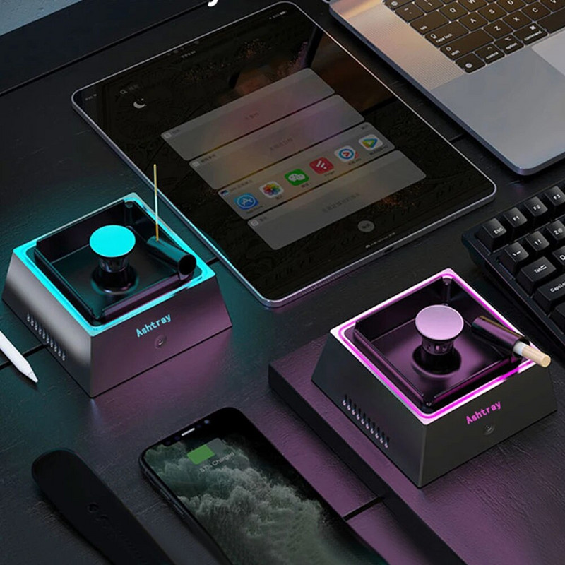 1200 mAh pelnu trauka gaisa attīrītājs pelnu paplātes lietotu dūmu filtrēšanai no cigaretēm Noņem smaku ar viegliem smēķēšanas piederumiem