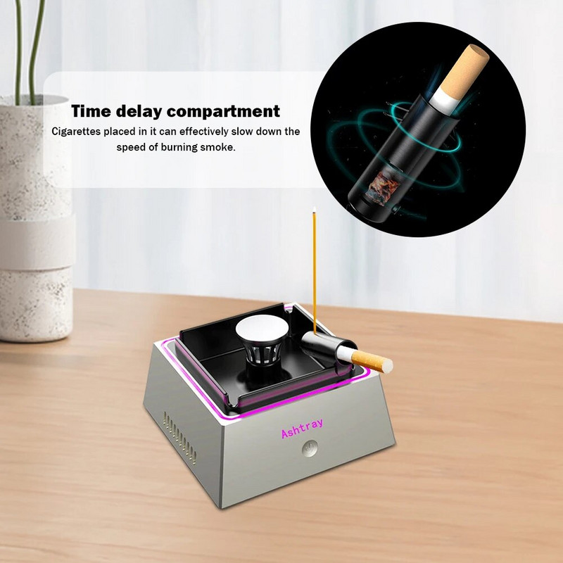 1200 mAh pelnu trauka gaisa attīrītājs pelnu paplātes lietotu dūmu filtrēšanai no cigaretēm Noņem smaku ar viegliem smēķēšanas piederumiem