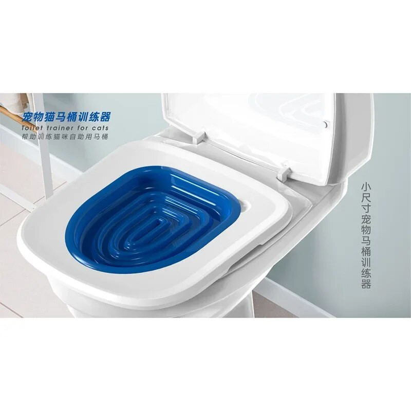 2023 műanyag macska-vécé-kiképző készlet, újrafelhasználható kiskutya macskaalom-szőnyeg Macska-vécé-kiképző WC-háziállatok tisztító macskák képzési terméke