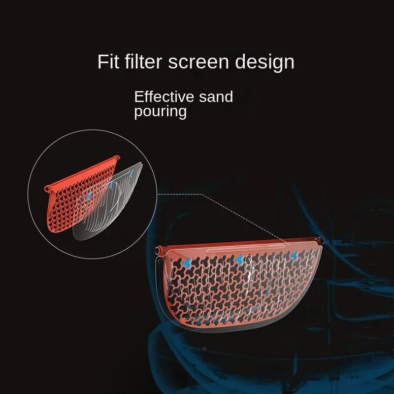 Kaķu pakaišu kastes automātiskā tualetes pelēkā sarkanā filtra sieta filtra siets efektīvas smiltis PETKIT PURA MAX smilšu kastes piederumiem