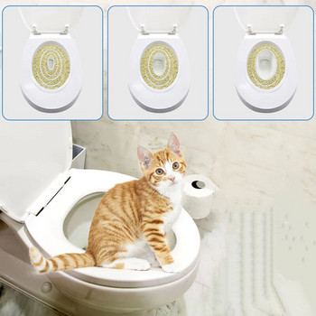 Пластмасов комплект за обучение на котешка тоалетна Кученце за многократна употреба Подложка за котешка тоалетна Тренажер за котешка тоалетна Тоалетна Почистване на домашни любимци Продукт за обучение на котки