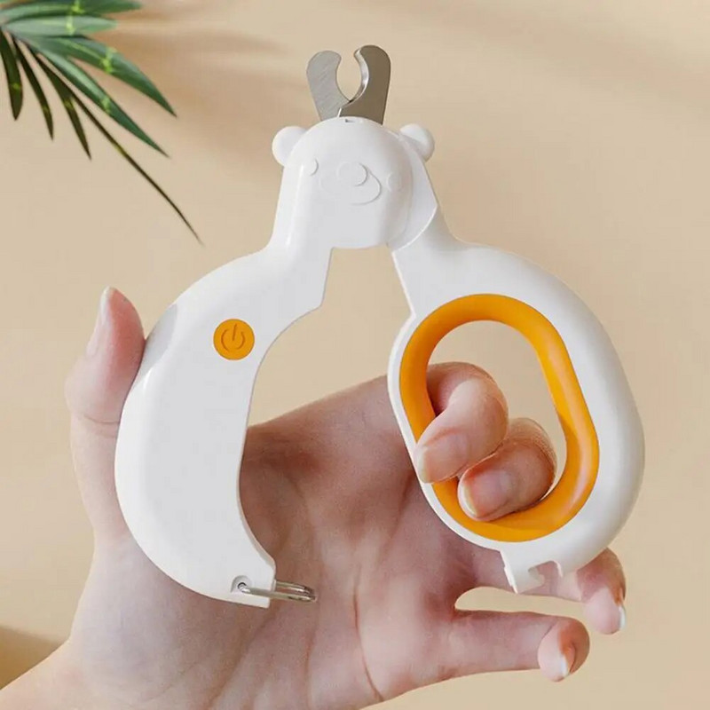 Kassiküünelõikur küülikulõikuri küülikulõikur Premium LED-valgustusega lemmikloomade küünekäärid roostevabast terasest teraga ergonoomiline käepide, mis sobib ideaalselt koertele