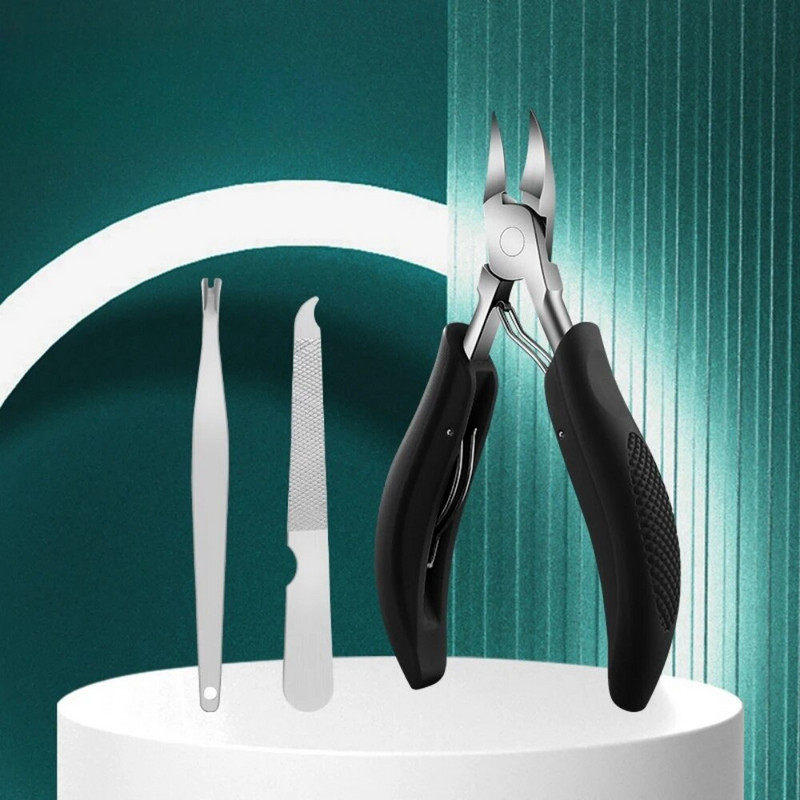 Ieaugušu nagu griezējs nagu rievas diagonālās knaibles pedikīrs kāju nagu korekcijas šķēres, atmirušās ādas noņemšanas dakšas manikīra rīks