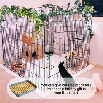 Γωνιακός δίσκος απορριμμάτων Anti Splash Cats Toilet Pet Sandbox Δίσκος κρεβατιού Μικρά ζώα Προμήθειες Τουαλέτας για κατοικίδια Δίσκος γιογιό με αποχέτευση
