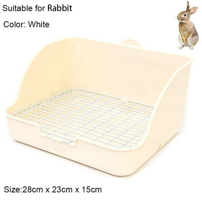 Mājdzīvnieku tualete Kvadrātveida podiņa trenažieris stūra pakaišu paplāte pakaišu kaste mājdzīvnieku panna maziem dzīvniekiem/trušiem/žurkām/jūrascūciņām/seskiem/kaķiem