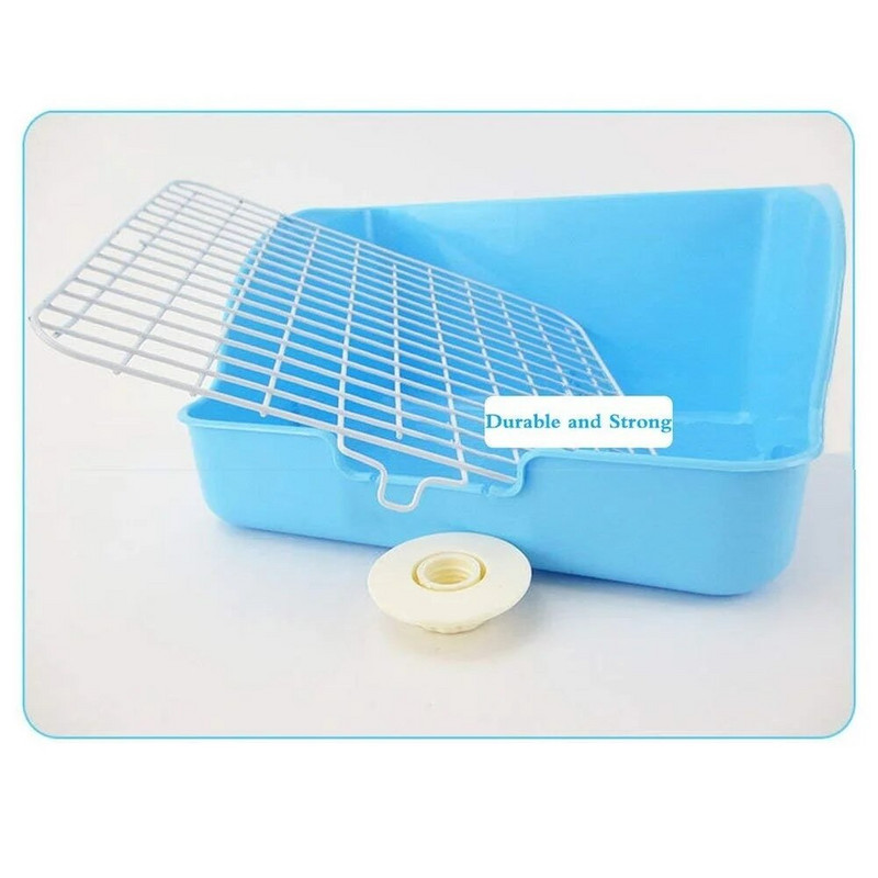 Mājdzīvnieku tualete Kvadrātveida podiņa trenažieris stūra pakaišu paplāte pakaišu kaste mājdzīvnieku panna maziem dzīvniekiem/trušiem/žurkām/jūrascūciņām/seskiem/kaķiem