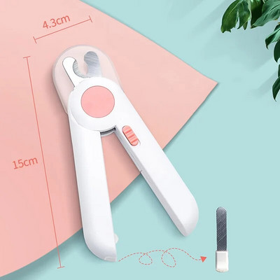 HOOPET Professionaalne lemmiklooma kassi koerte küünelõikur roostevabast terasest hoolduskäärid, küünekäärid, valgusega küünekäärid