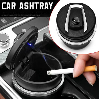 Car Cigarette Ashtray Cup LED Light Portable Detachable For Hyundai I30 I20 IX35 Accent Tucson Elantra Getz Genesis Sonata