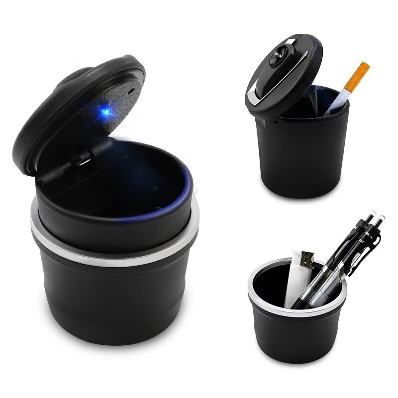 Automašīnas cigarešu pelnu trauka kauss LED gaismas pārnēsājams noņemams priekš Hyundai I30 I20 IX35 Accent Tucson Elantra Getz Genesis Sonata