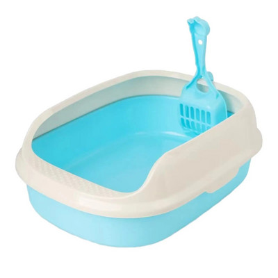 Kutija za pijesak WC za mačiće Poluzatvoreni Pješčanik za mačke koji se lako čisti s visokom stranom Čvrsta noćna posuda Posuda za mačji pijesak za mačke u zatvorenom prostoru