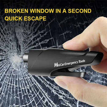 Σπασμένο παράθυρο αυτοκινήτου σφυρί Κόφτης ζωνών ασφαλείας Ασφάλεια διαφυγής Εργαλεία διάσωσης Auto Windows Breaker Glass Mini Portable Keychain Lifesavin