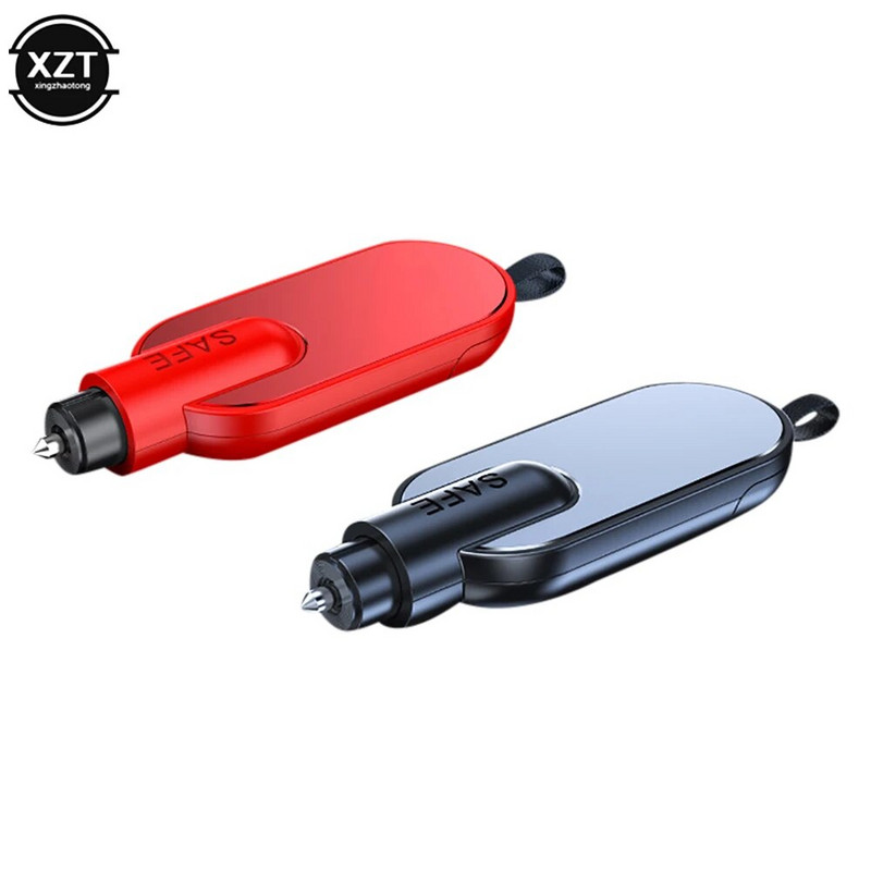 Mini auto drošības āmurs Metāla logu lauzējs Dzīvības glābšanas āmurs Iebūvēts drošības jostas griešanas nazis Automašīnas avārijas pašapkalpošanās rīki