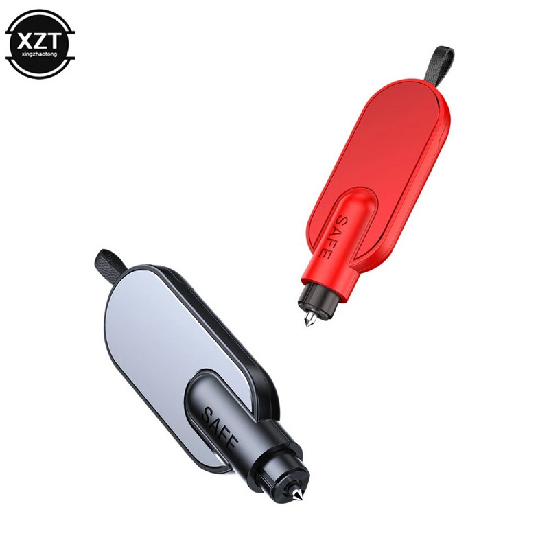 Mini auto drošības āmurs Metāla logu lauzējs Dzīvības glābšanas āmurs Iebūvēts drošības jostas griešanas nazis Automašīnas avārijas pašapkalpošanās rīki