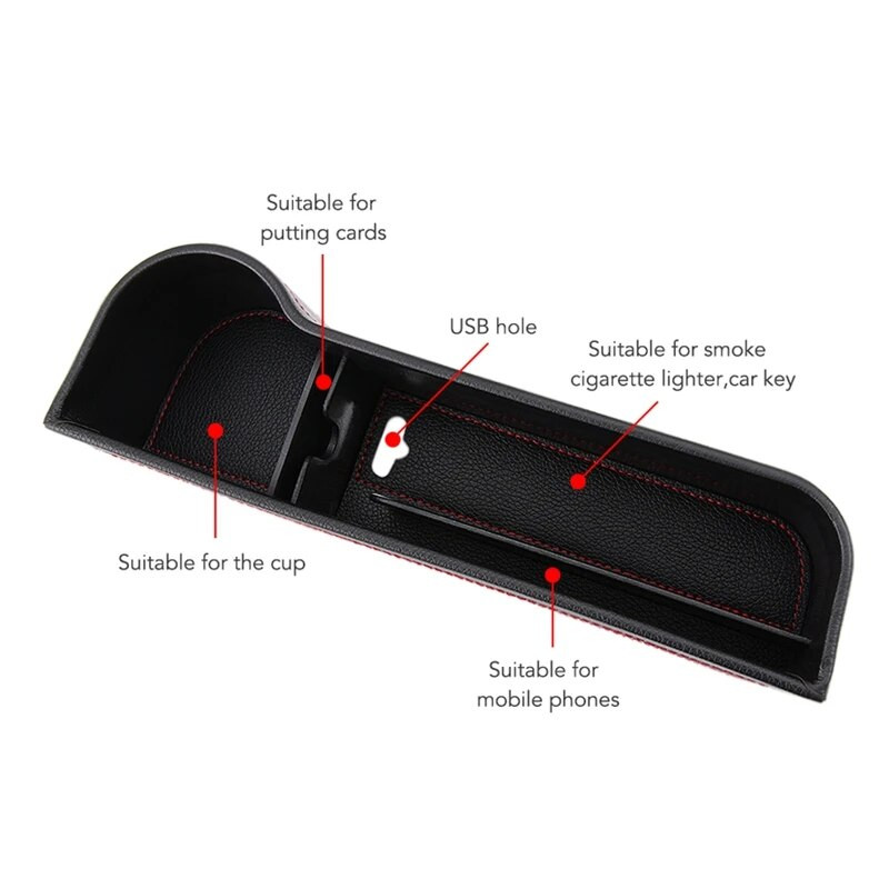 Automašīnas krūzīšu turētājs sēdekļa organizatora turētājs Daudzfunkcionāls automātiskais sēdekļa spraugas uzglabāšanas kaste Abs sēdekļa šuvju kabatas bagāžnieka organizators